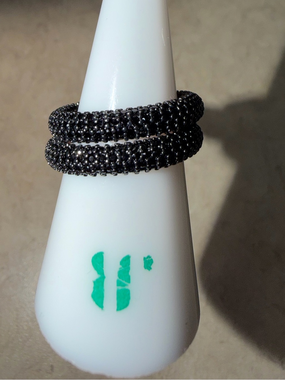 Bomb Party Untamed Size 7 Ring-Graphic By Instinct Black Onyx on RG and Hematite